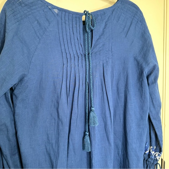 Roller Rabbit Lotus Embroidery Juniper Dress in Blue - Picture 9 of 11